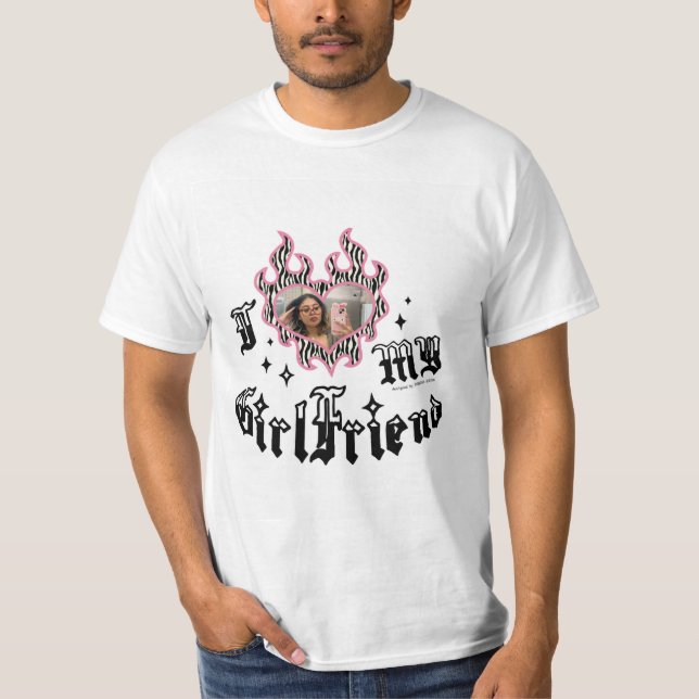 Camiseta Amo a mi novia - Cebra - DingusDesign (Anverso)