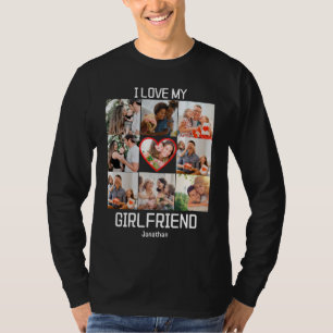 Camiseta Amo a mi novia Collage de 9 fotos personalizadas