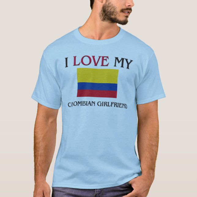 Camiseta Amo a mi novia colombiana (Anverso)