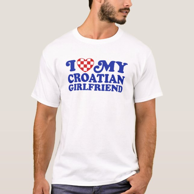 Camiseta Amo a mi novia croata (Anverso)