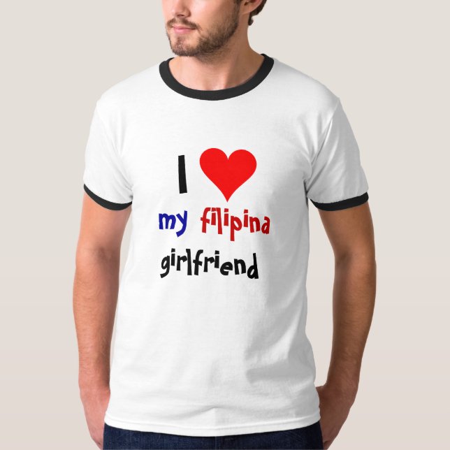 Camiseta Amo a mi novia de la filipina (Anverso)