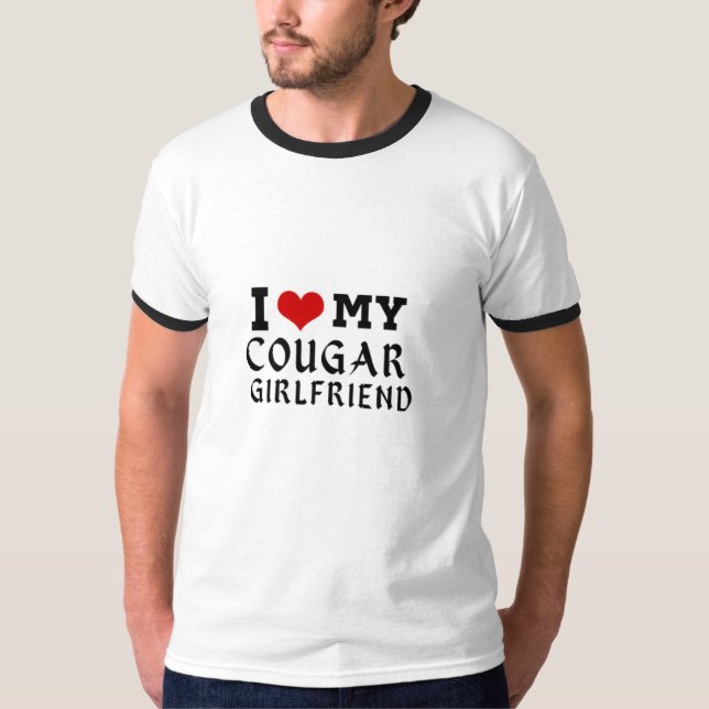 Camiseta Amo a mi novia del cougar (Anverso)