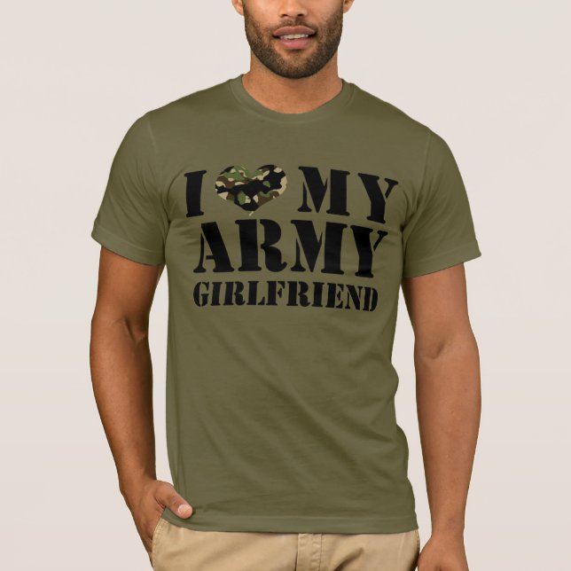 Camiseta amo a mi novia del ejército (Anverso)