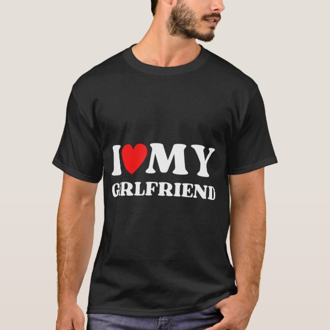 Camiseta Amo a mi novia Día de San Valentín Heart Girlfrie (Anverso)