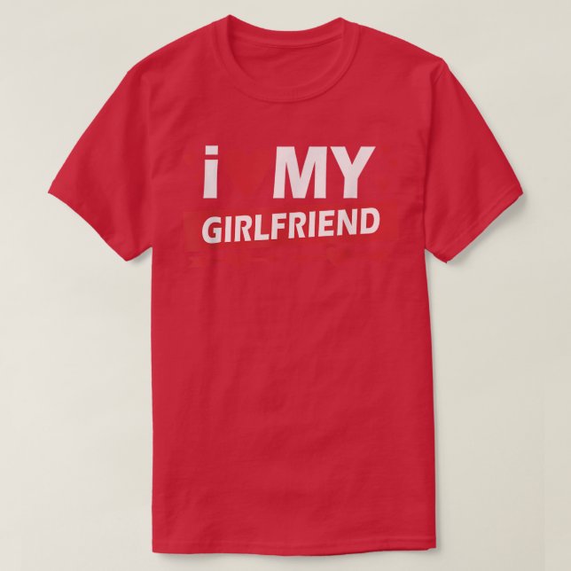 Camiseta Amo a mi novia Día de San Valentín Parejas que amo (Diseño del anverso)