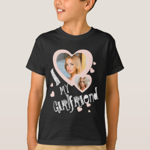 Camiseta Amo a mi novia Dibujos de pizarra Negro Lindo
