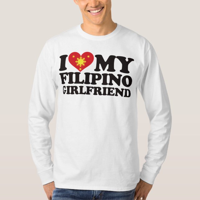 Camiseta Amo a mi novia filipina (Anverso)