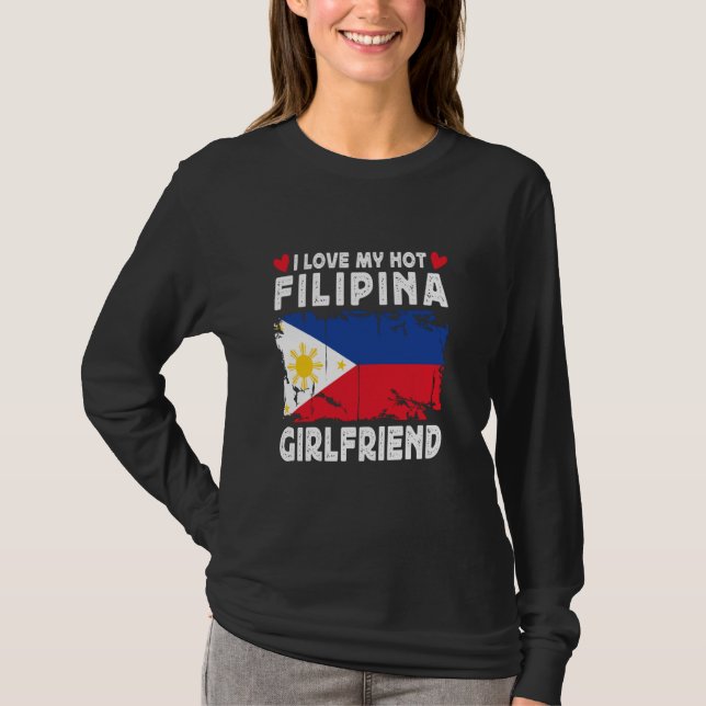 Camiseta Amo a mi novia filipina caliente, pareja de filipi (Anverso)