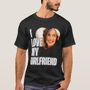 Camiseta Amo a mi novia Foto del corazón Regalo de novio