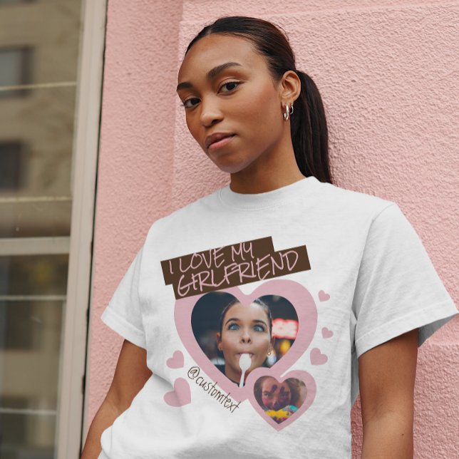 Camiseta Amo a mi novia | Foto del Personalizado 2 (I love my girlfriend)