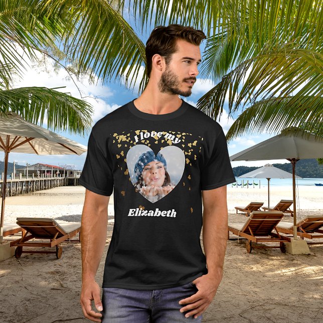 Camiseta Amo a mi novia foto nombre corazón (Subido por el creador)