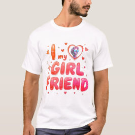 Camiseta Amo a mi novia Foto personalizada