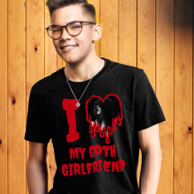 Amo a mi novia gótica Foto de corazón rojo goteand