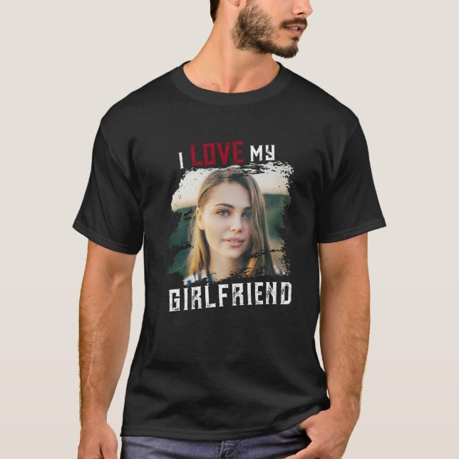 Camiseta Amo a mi novia Grunge Personalizado. (Anverso)