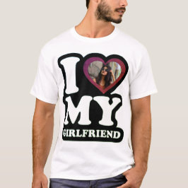 Camiseta Amo a mi novia Hoja Verde - Foto Personalizado