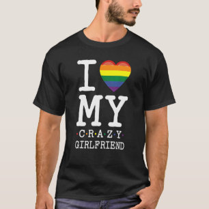Camiseta Amo a mi novia loca soy lesbiana homosexual Ra