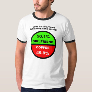 Camiseta Amo a mi novia más que al café Divertido