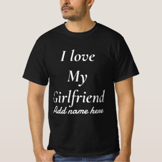 Camiseta Amo a mi novia más que nunca Texto en negrita 