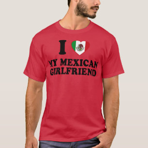 Camiseta Amo a mi novia mexicana Bandera de México Latinx P