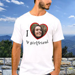 Camiseta Amo a mi novia Novia Personalizado de foto<br><div class="desc">Sube una foto y crea fácilmente tu camiseta personalizada. Haga clic en EDITAR USANDO HERRAMIENTA DE DISEÑO para cambiar el color del texto. Puede TRANSFERIR este DISEÑO a otros productos de Zazzle y ajustarlo para que se ajuste a la mayoría de los artículos de Zazzle. Los diseños de Standard Studio...</div>