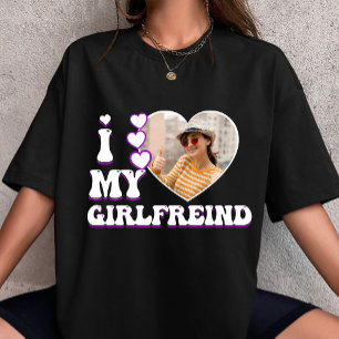 Camiseta amo a mi novia personaliza tu propia foto de amor