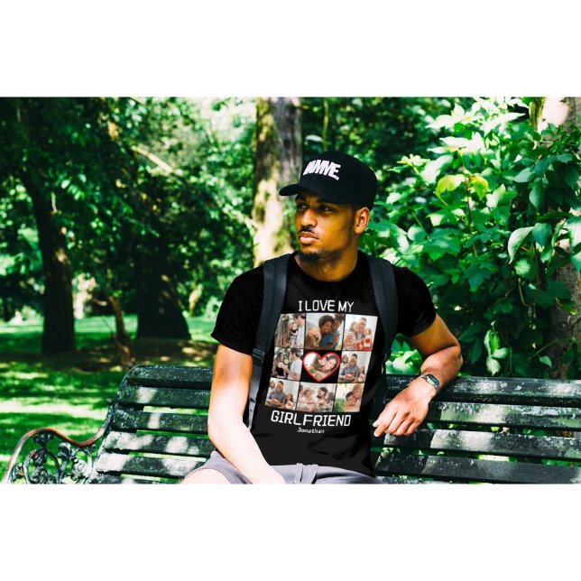 Camiseta Amo a mi novia Personalizado 9 Collage de fotos (Subido por el creador)