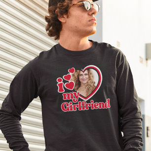 Camiseta Amo a mi novia Personalizado Black