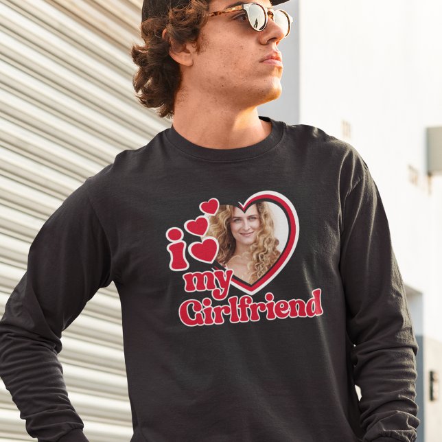 Camiseta Amo a mi novia Personalizado Black (Subido por el creador)