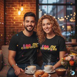 Camiseta Amo a mi novia personalizado Regalos minimalista
