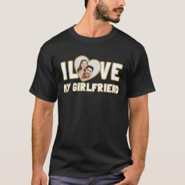 Camiseta Amo a mi novia Personalizado Romantic Funny Black