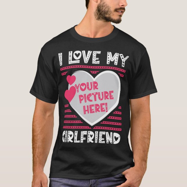 Camiseta Amo A Mi Novia Personalizado Tu Foto (Anverso)