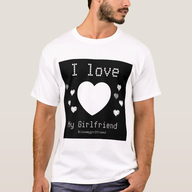 Camiseta Amo a mi novia personalizados de foto (Anverso)