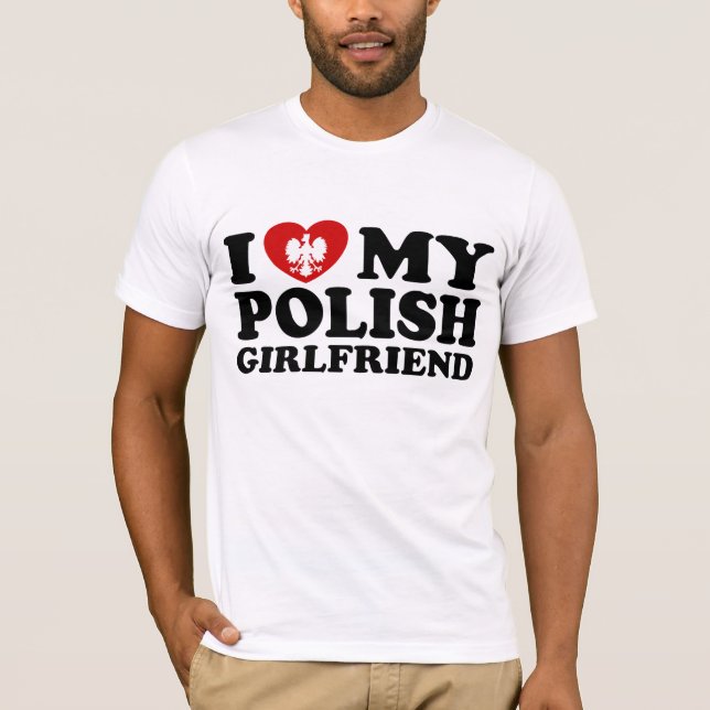 Camiseta Amo a mi novia polaca (Anverso)