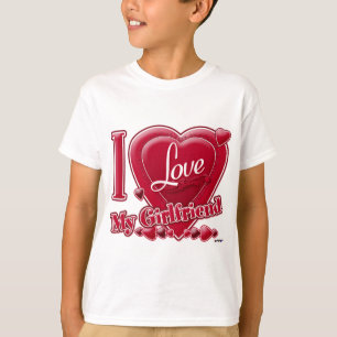 Camiseta Amo a mi novia roja - corazón