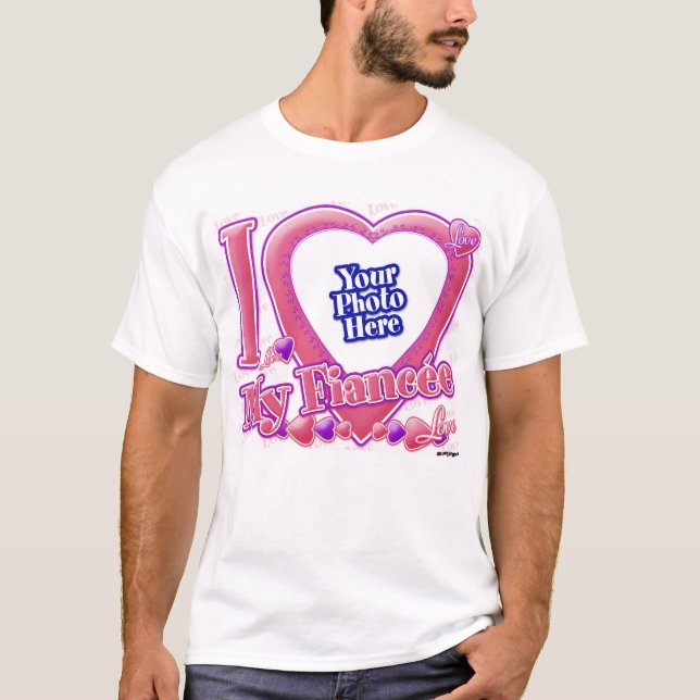 Camiseta Amo a mi novia rosa/morada - foto (Anverso)