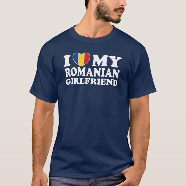 Camiseta Amo a mi novia rumana (Anverso)