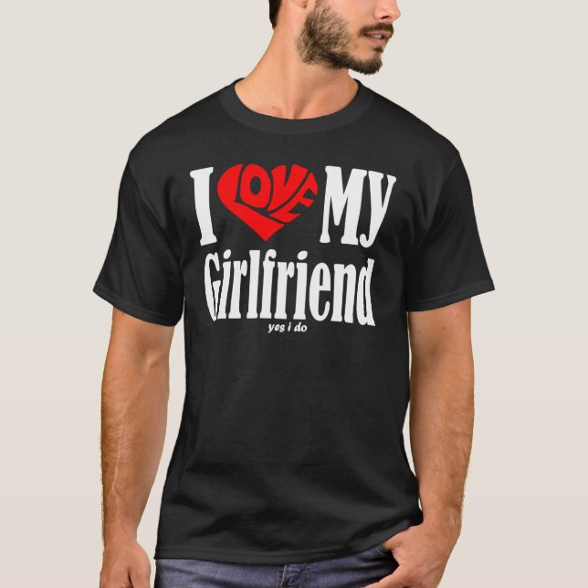 Camiseta Amo a mi novia, sí, el día de San Valentín Surf. (Anverso)