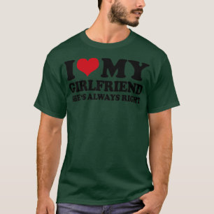 Camiseta Amo A Mi Novia Siempre Está Bien