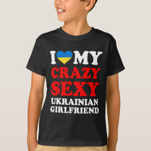 Camiseta Amo a mi novia ucraniana loca divertida 