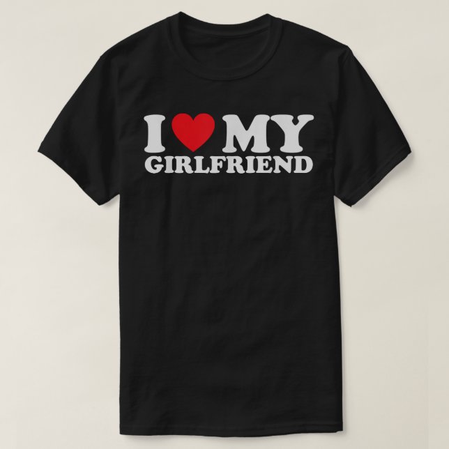 Camiseta Amo a mi novia y corazón a mi novia GF (Diseño del anverso)