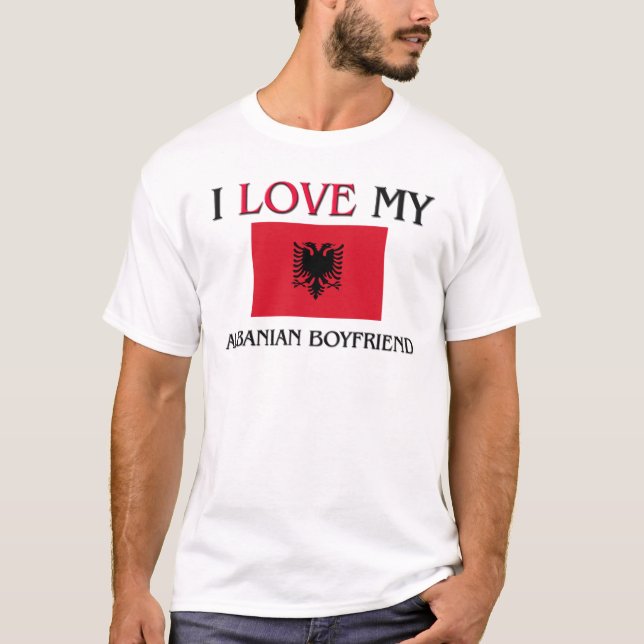 Camiseta Amo a mi novio albanés (Anverso)