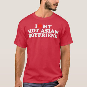 Camiseta Amo a mi novio asiático caliente amigos vintage di