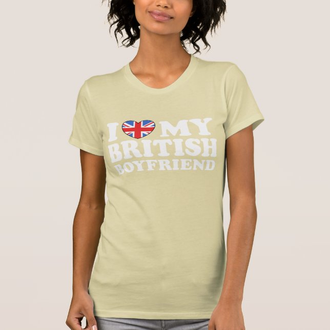 Camiseta Amo a mi novio británico (Anverso)