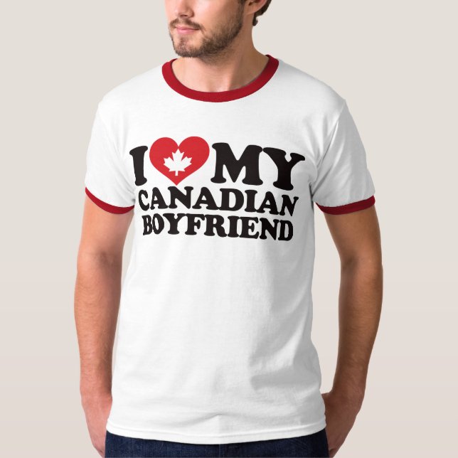 Camiseta Amo a mi novio canadiense (Anverso)