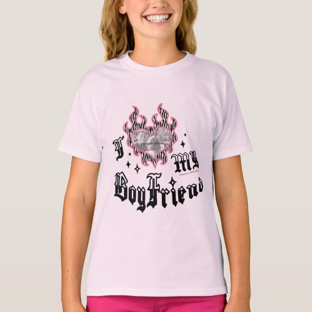 Camiseta Amo a mi novio - Cebra - DingusDesign  (Anverso)
