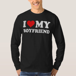 Camiseta Amo a mi novio corazón rojo