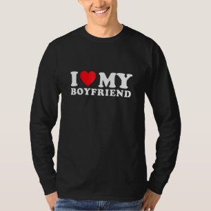 Camiseta Amo a mi novio Corazón Rojo Amor Novio Hombres Muj