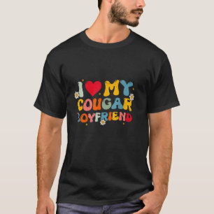 Camiseta Amo a mi novio Cougar Groovy Feliz San Valentín