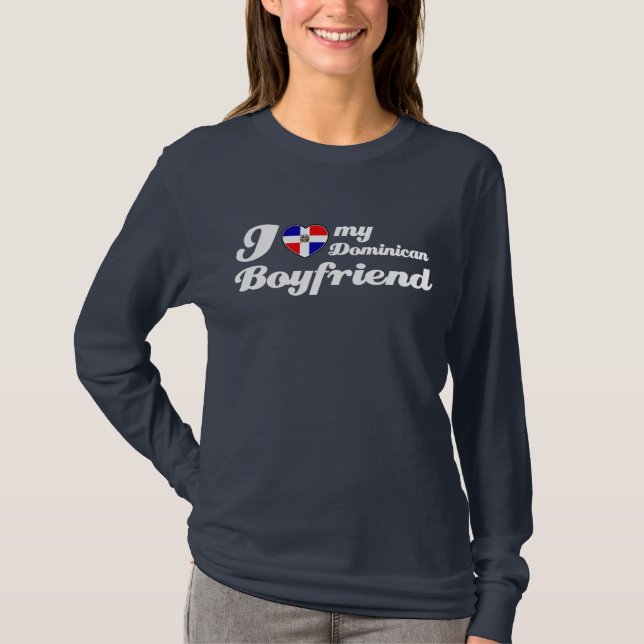 Camiseta Amo a mi novio dominicano (Anverso)