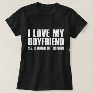 Camiseta Amo a mi novio, El día de San Valentín lindo